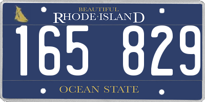 RI license plate 165829