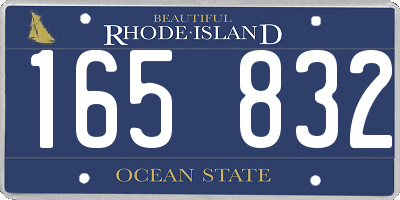 RI license plate 165832