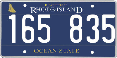 RI license plate 165835
