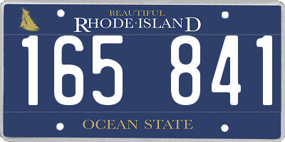 RI license plate 165841
