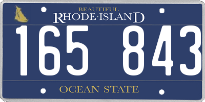 RI license plate 165843