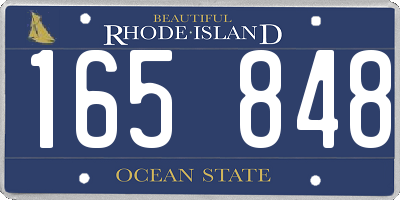 RI license plate 165848