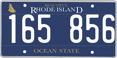 RI license plate 165856