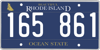 RI license plate 165861