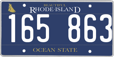 RI license plate 165863