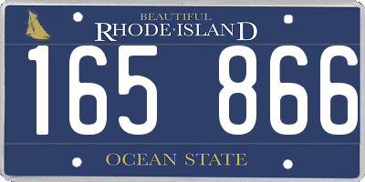 RI license plate 165866