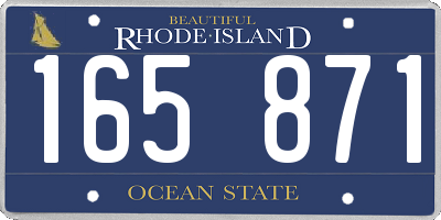 RI license plate 165871
