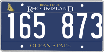 RI license plate 165873