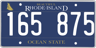 RI license plate 165875