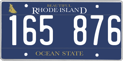 RI license plate 165876