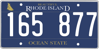 RI license plate 165877