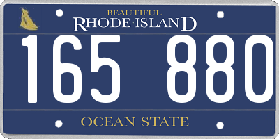 RI license plate 165880