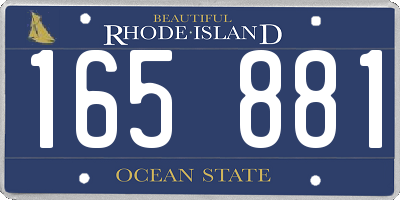 RI license plate 165881