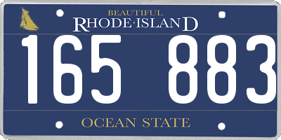 RI license plate 165883
