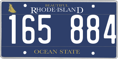 RI license plate 165884