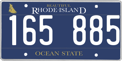 RI license plate 165885