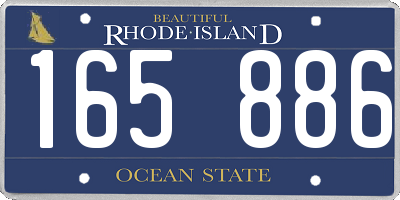 RI license plate 165886
