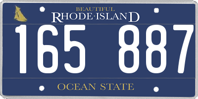 RI license plate 165887