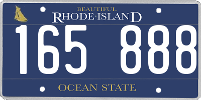 RI license plate 165888