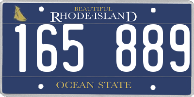 RI license plate 165889