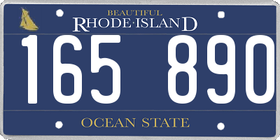 RI license plate 165890