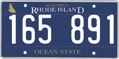 RI license plate 165891