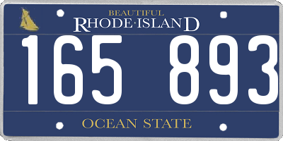 RI license plate 165893