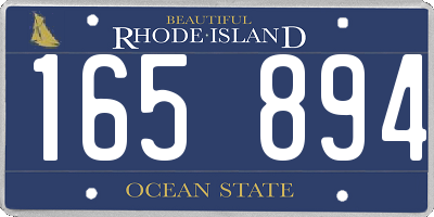 RI license plate 165894