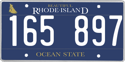 RI license plate 165897
