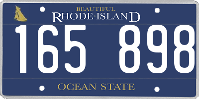 RI license plate 165898