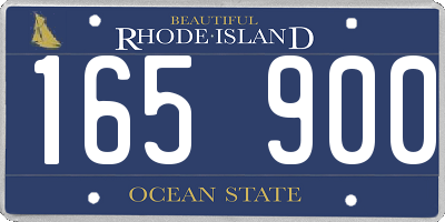 RI license plate 165900