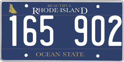 RI license plate 165902