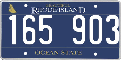 RI license plate 165903