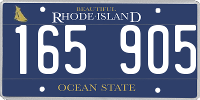 RI license plate 165905
