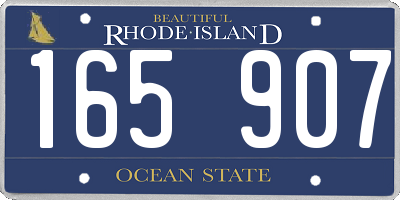 RI license plate 165907