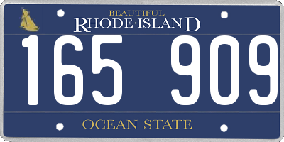 RI license plate 165909
