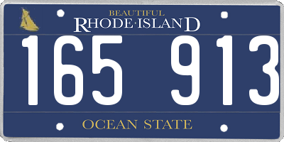 RI license plate 165913