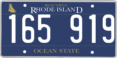 RI license plate 165919