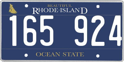 RI license plate 165924