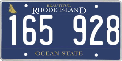 RI license plate 165928