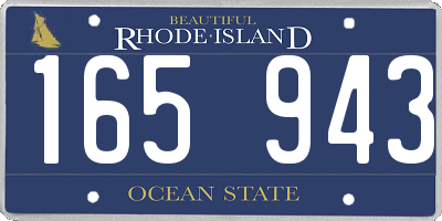 RI license plate 165943