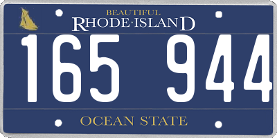 RI license plate 165944