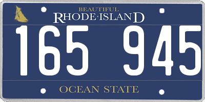 RI license plate 165945