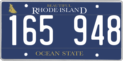 RI license plate 165948