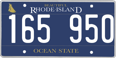 RI license plate 165950