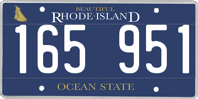 RI license plate 165951