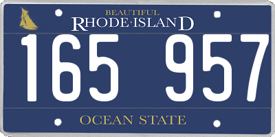 RI license plate 165957