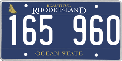 RI license plate 165960