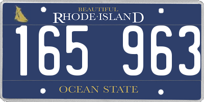 RI license plate 165963