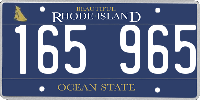 RI license plate 165965